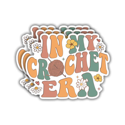 (3 pcs) in My Crochet Era Sticker Funny Crochet Stickers Gift for Mama Mom Grandma Crocheting Lover Vinyl Decals for Tumbler Bumper Kindle Laptop Water Bottle Phone Hard Hat - 3x2.5