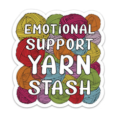 (3PCs) Emotional Support Yarn Stash Sticker Funny Crochet and Knit Life Sticker Waterproof Vinyl Stickers for Laptop Tumbler Notebook Water Bottle Gag Gift for Crocheter Knitter Stickers 3 Inches